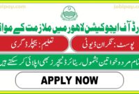 BISE Lahore Invigilator Jobs 2023